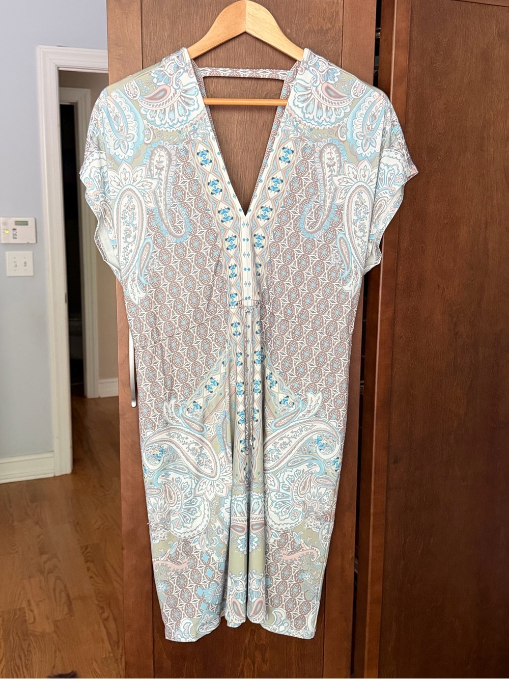 Hale Bob Paisley Print V-Neck Dress